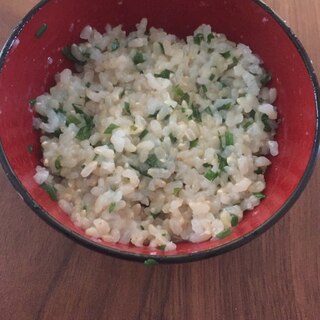 ニラの混ぜ混ぜ柔らかご飯